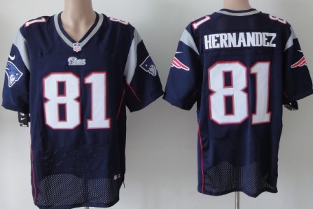 Nike Elite Jersey New England Patriots 81 Aaron Hernandez Blue